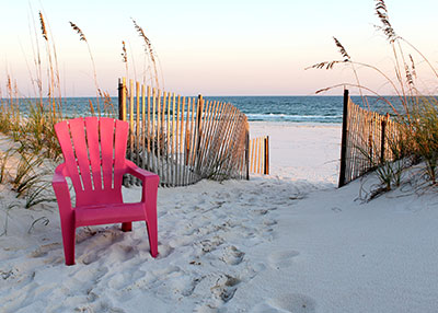 Chair near beach