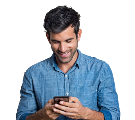 Man looking at phone